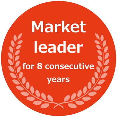 Market leader for 8 consecutive years